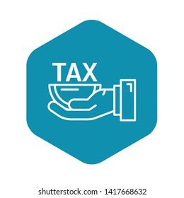 Half tax size icon. Outline half tax size vector icon for web design isolated on white background
