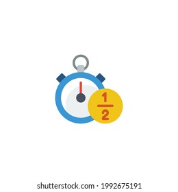 half time Flat Icon Isolated On White Background