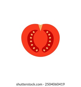 Diseño de Ilustración vectorial de medio Clipart de tomate