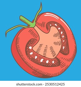 Medio tomate para comer