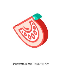 half tomato isometric icon vector. half tomato sign. isolated symbol illustration