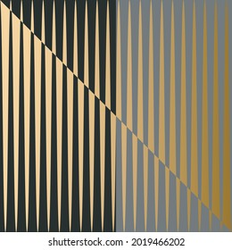 Half tone abstract banner. Modern replica, 70s geometric poster. Gold gradient, grey, black web background. Vector