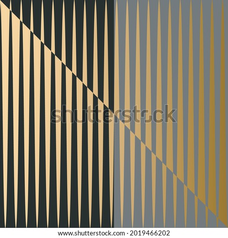 Half tone abstract banner. Modern replica, 70s geometric poster. Gold gradient, grey, black web background. Vector