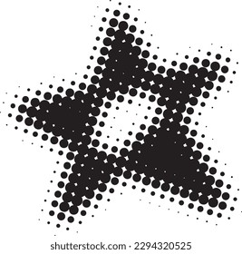 Elemento estrella del vector abstracto de medio tono