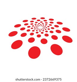 Círculo de media tonalidad. Marco de puntos redondo, borde de patrón de círculos y conjunto abstracto de vector de diseño gráfico de medio tono