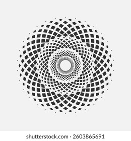 Half tone circle. Vector illustration isolated on the white background.