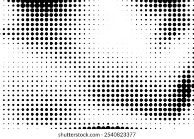 Half tone comic dotted texture. Black and white halftone background. Retro halfton dotted pop art texture for 