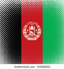 Half Tone Flag - Afghanistan