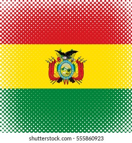 Half Tone Flag - Bolivia