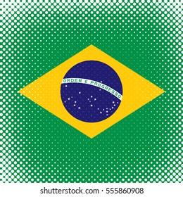 Half Tone Flag - Brazil