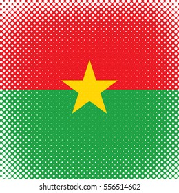 Half Tone Flag - Burkina Faso
