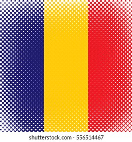 Half Tone Flag - Chad