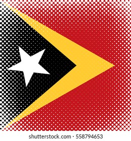Half Tone Flag - East Timor
