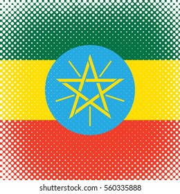 Half Tone Flag - Ethiopia