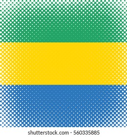 Half Tone Flag - Gabon