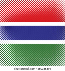 Half Tone Flag - Gambia