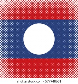 Half Tone Flag - Laos