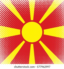 Half Tone Flag - Macedonia