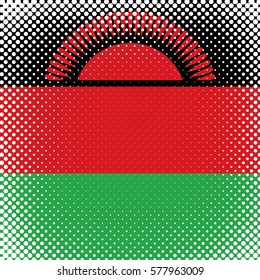 Half Tone Flag - Malawi