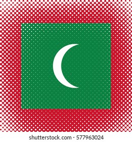 Half Tone Flag - Maldives