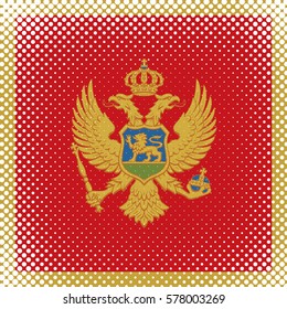 Half Tone Flag - Montenegro