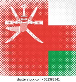 Half Tone Flag - Oman