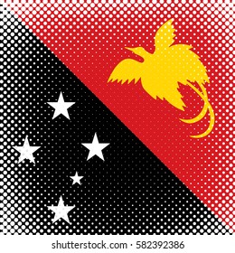 Half Tone Flag - Papua New Guinea