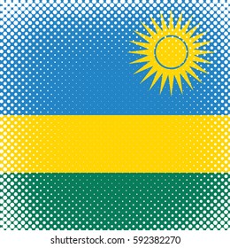 Half Tone Flag - Rwanda