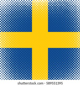 Half Tone Flag - Sweden