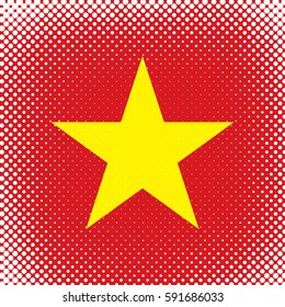 Half Tone Flag - Vietnam