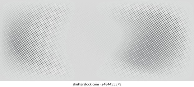 Half tone gradient. Dotted gradient, fine dot spraying and halftone dotted background seamless horizontal geometric pattern vector template set. vector illustration	