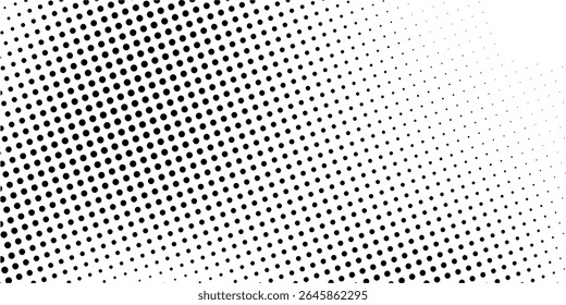 Half tone gradient. Dotted fine dot spraying and halftone dotted background seamless horizontal geometric texture