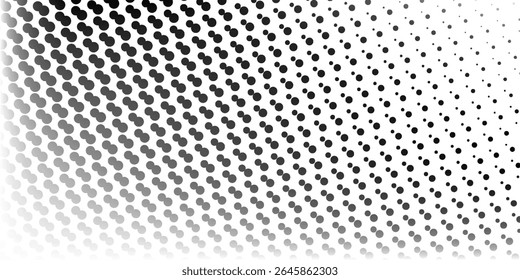 Half tone gradient. Dotted fine dot spraying and halftone dotted background seamless horizontal geometric texture good