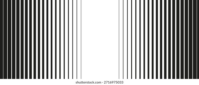 Patrón de línea de medio tono. Líneas negras de semitono desvanecidas. Fondo de degradado de desvanecimiento. Textura geométrica abstracta Horizontal con rayas paralelas.