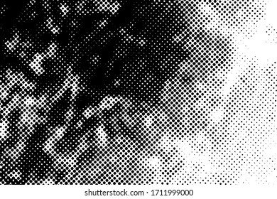 Elemento superpuesto artístico de punto de arte pop de media tonalidad. Grunge la textura superpuesta de media tonalidad en blanco y negro. Plantilla de diseño de envejecimiento de ruido sucio. Vector EPS10.