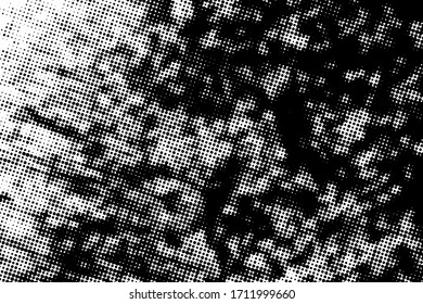 Elemento superpuesto artístico de punto de arte pop de media tonalidad. Grunge la textura superpuesta de media tonalidad en blanco y negro. Plantilla de diseño de envejecimiento de ruido sucio. Vector EPS10.