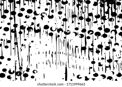 Half tone pop art dot artistic overlay element. Distress grunge black and white halftone overlay texture. Dirty noise aging design template. EPS10 vector.
