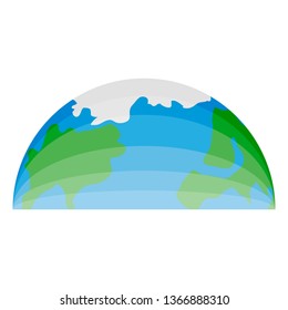 Half top of our planet. Earth day. Vector illustration design