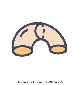 half torus color vector doodle simple icon