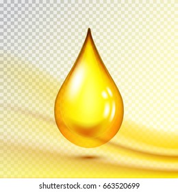 Half transparent drop of oil. Vector illustration for your graphic design.