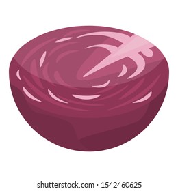 Half violet cabbage icon. Isometric of half violet cabbage vector icon for web design isolated on white background