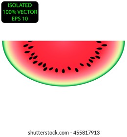 half watermelon with black seeds
