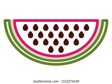 half watermelon fresh fruit icon
