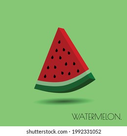 Halbwassermelonenfrucht-Vektorgrafik, die Vorteile von Wassermelonen, Vorlage Vektorgrafik, gesunde Früchte, gesunde Lebensmittel, können für Logo, Symbol verwendet werden