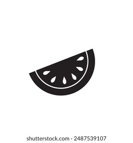 Half Watermelon Icon Vector art 