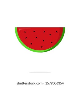 Half a watermelon icon vector, watermelon slices illustration isolated on white background