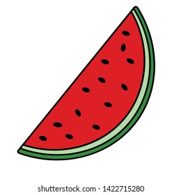 
half watermelon on white background