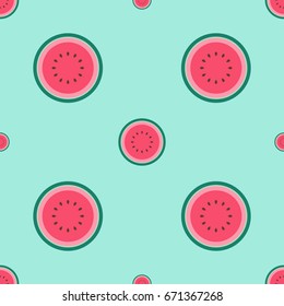 Half of watermelon seamless pattern