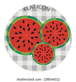 Half of watermelons of different sizes. Vector illustration