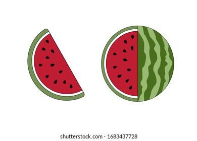 the half and the whole watermelon